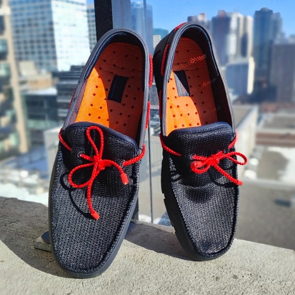 SWIMS navy and red braided loafer - Picture 3 of 5